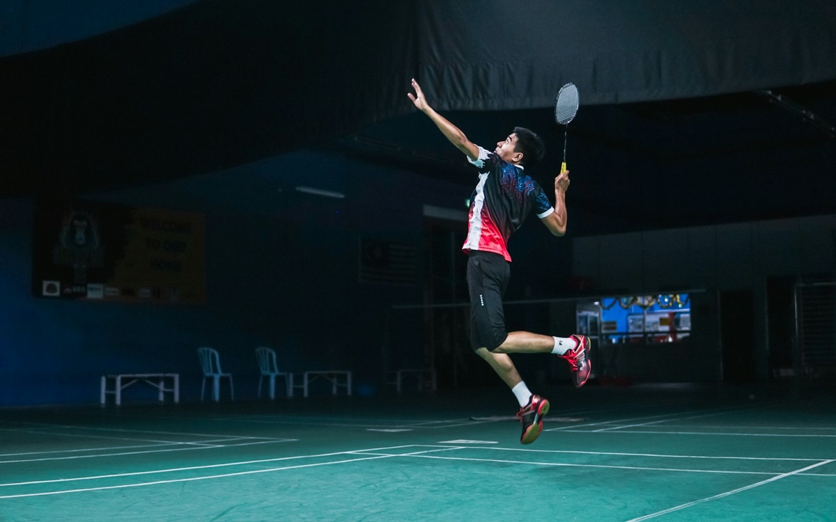 Foto bij Badmintontoernooi